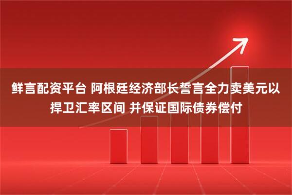 鲜言配资平台 阿根廷经济部长誓言全力卖美元以捍卫汇率区间 并保证国际债券偿付